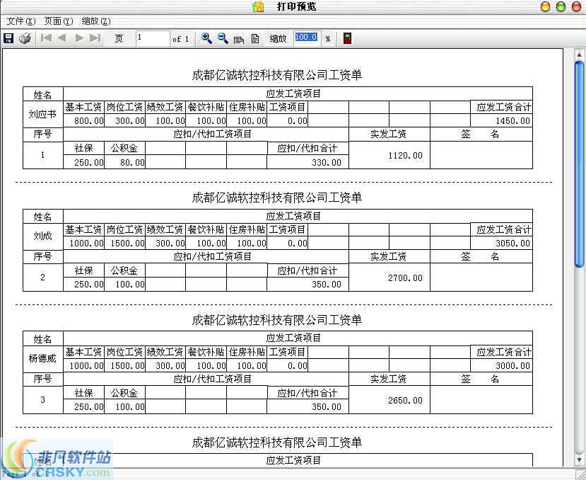 小狐狸工资条打印制作软件